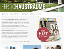 Tablet Screenshot of fertighaustraeume.at